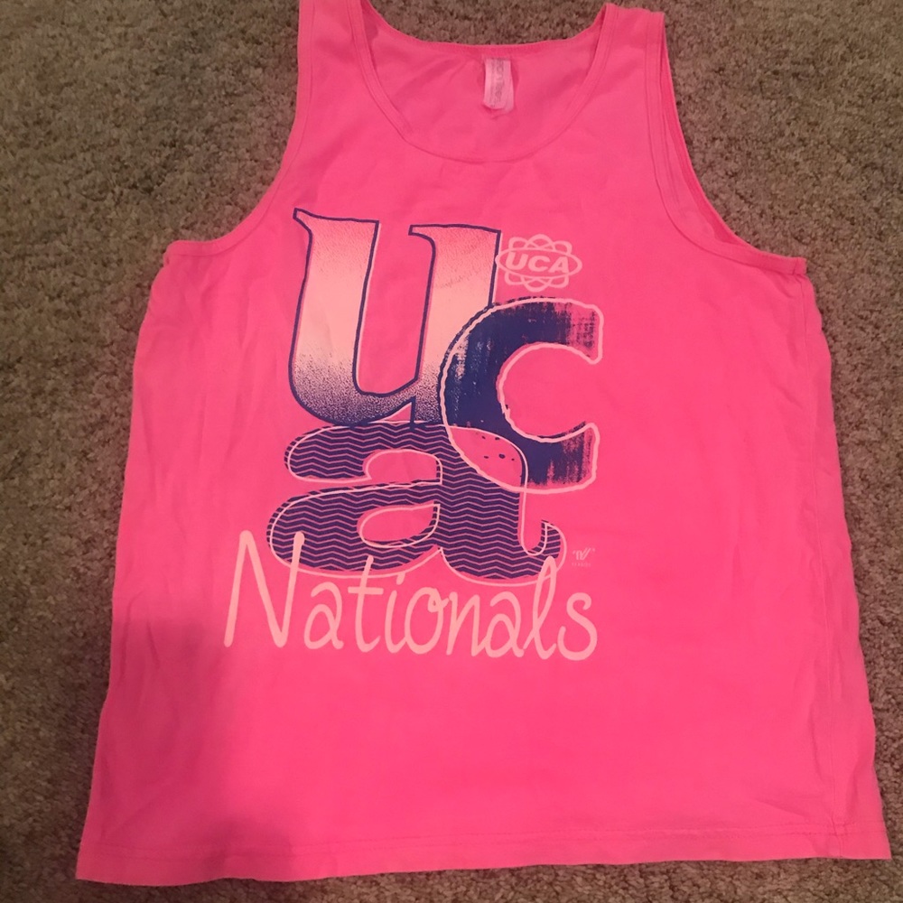 UCA Cheer Nationals pink Tank Top Adult Size Med